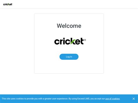 cricket exceed log in portal